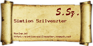 Simtion Szilveszter névjegykártya