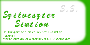 szilveszter simtion business card